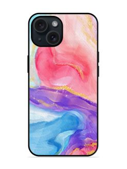 Watercolor Gradient Glossy Metal TPU Case