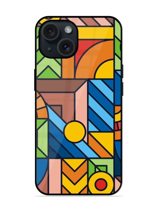 Colorful Geometric Glossy Metal TPU Case