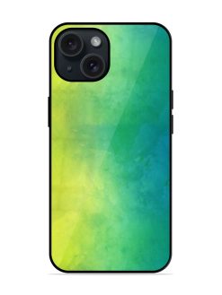 Yellow Green Gradient Glossy Metal TPU Case