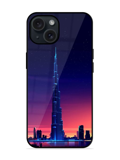 Burj Khalifa Background Glossy Metal TPU Case