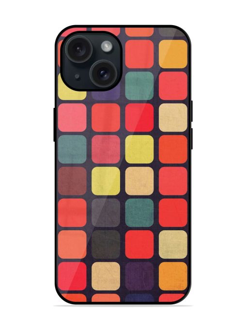 Color Square Glossy Metal TPU Case