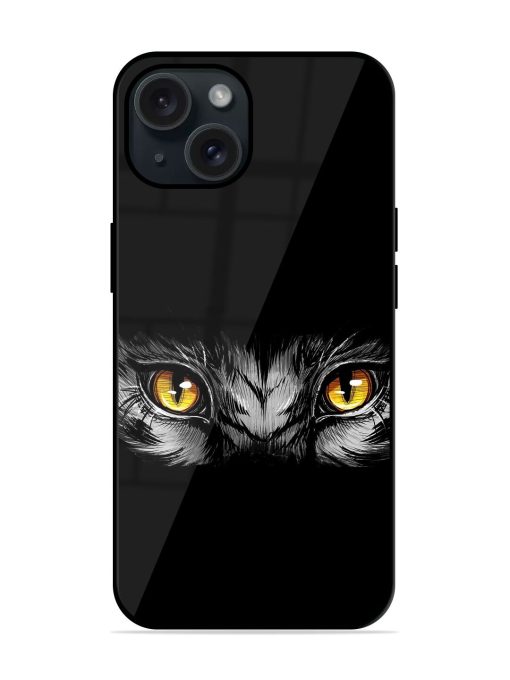 Dark Cat Eyes Design Glossy Metal TPU Case