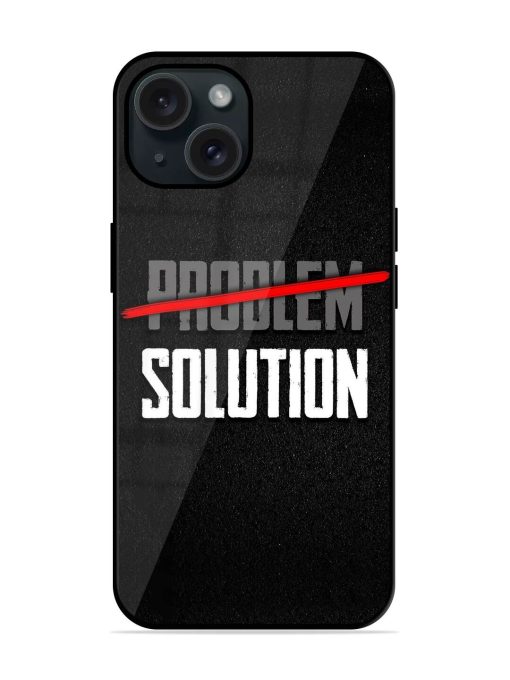 Problem Solution Typography Art Glossy Metal TPU Case