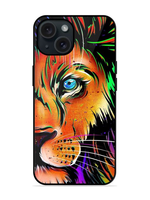 Colorful Lion Design Glossy Metal TPU Case