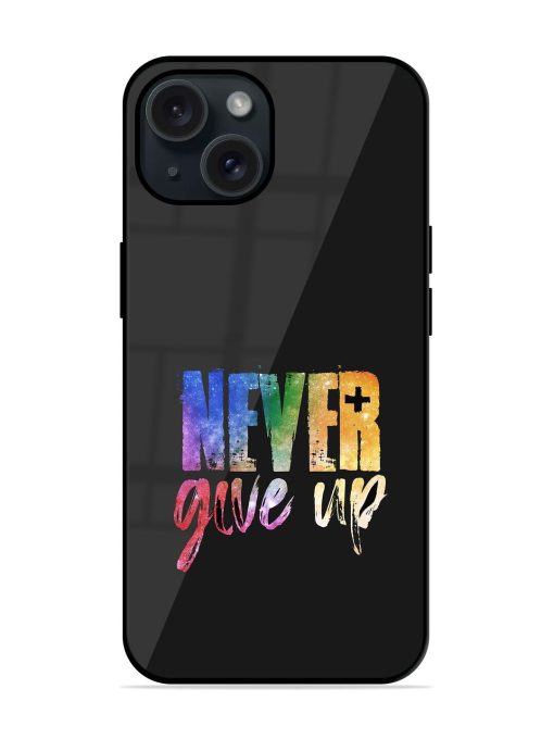 Never Give Up Glossy Metal TPU Case