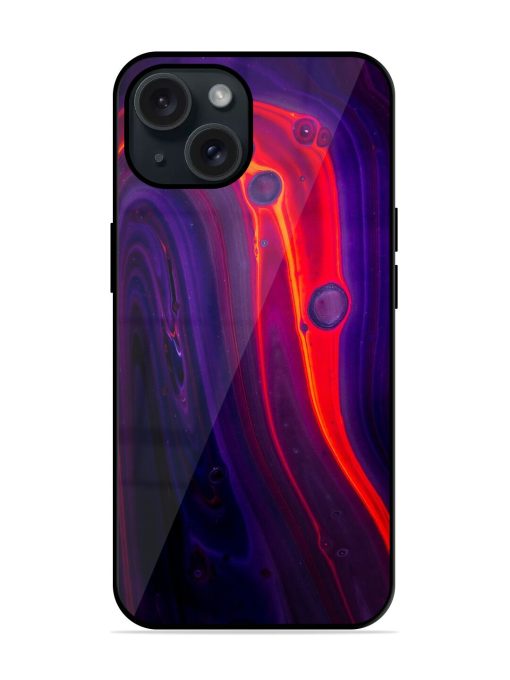 Purple Blue Abstract Painting Background Glossy Metal TPU Case