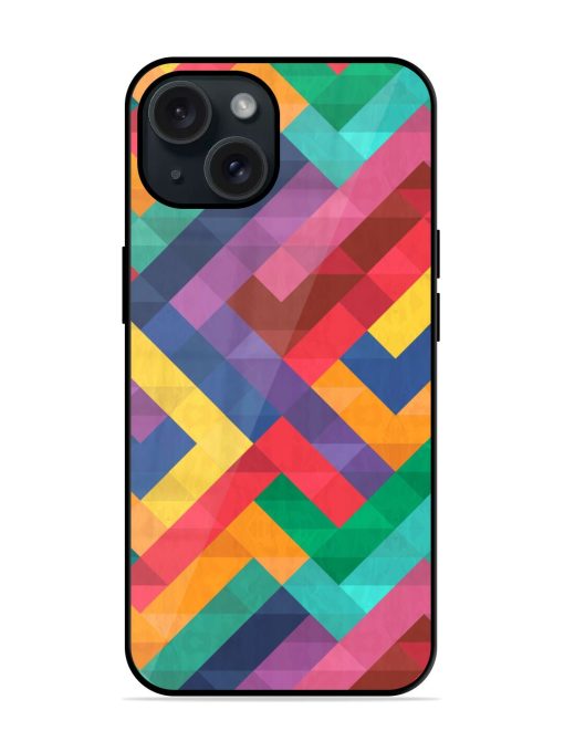 Colorful Seamless Geometric Glossy Metal TPU Case