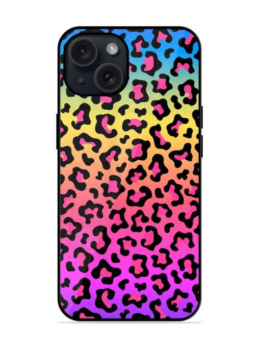 Neon Rainbow Colored Glossy Metal TPU Case