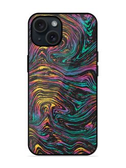 Abstract Liquid Colors Glossy Metal TPU Case