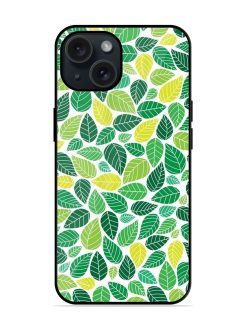 Abstract Colorful Leaves Glossy Metal TPU Case
