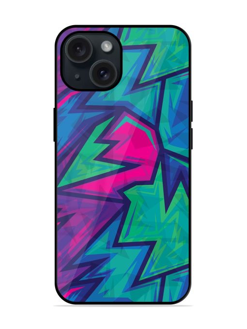 Colorful Abstract Geometric Glossy Metal TPU Case