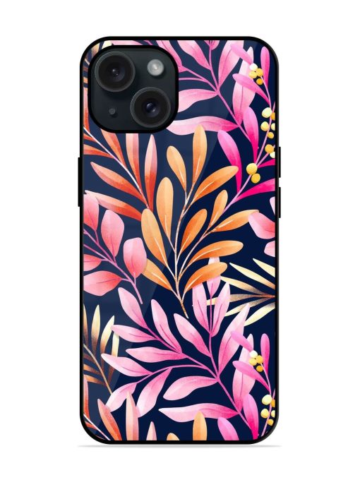 Seamless Colorful Floral Glossy Metal TPU Case