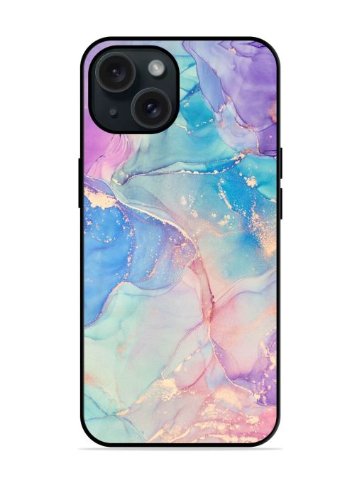 Alcohol Ink Colors Glossy Metal TPU Case Edge Zapvi