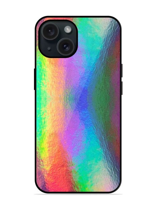 Colorful Holographic Background Glossy Metal TPU Case