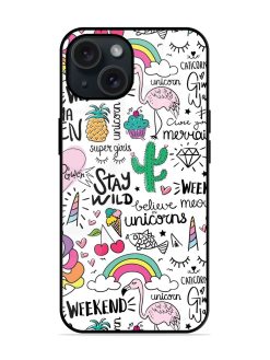 Unicorn Ice Cream Glossy Metal TPU Case