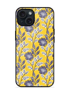 Vector Wild Flowers Glossy Metal TPU Case
