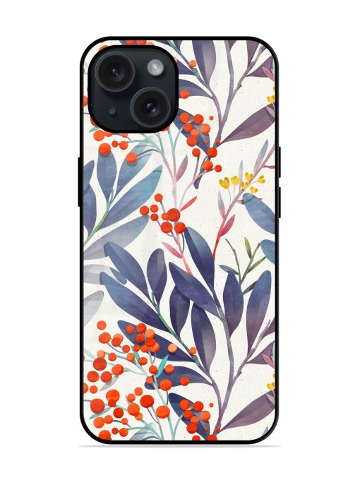 Seamless Floral Pattern Glossy Metal TPU Case