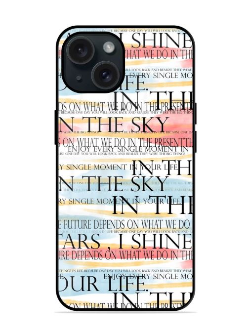 Seamless Slogans Pattern Glossy Metal TPU Case