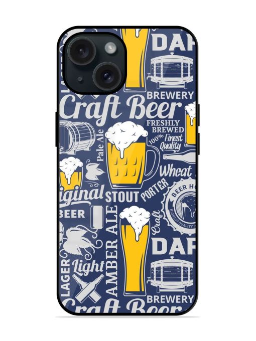 Typographic Vector Beer Glossy Metal TPU Case