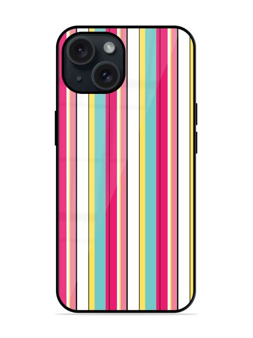 Retro Stripe Pattern Glossy Metal TPU Case