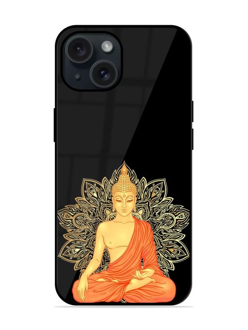 Sitting Buddha Over Glossy Metal TPU Case