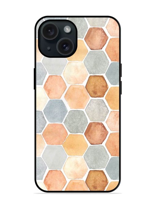 Hexagon Pattern Hand Drawn Glossy Metal TPU Case