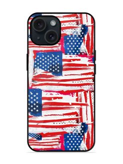 Usa Flag Seamless Glossy Metal TPU Case