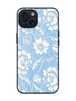 Vector Flower Seamless Glossy Metal TPU Case