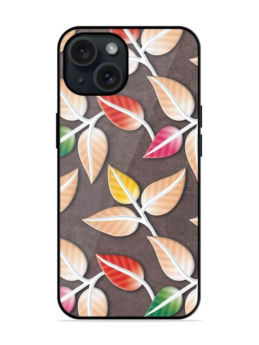 Colorful Leaf Wall Glossy Metal TPU Case