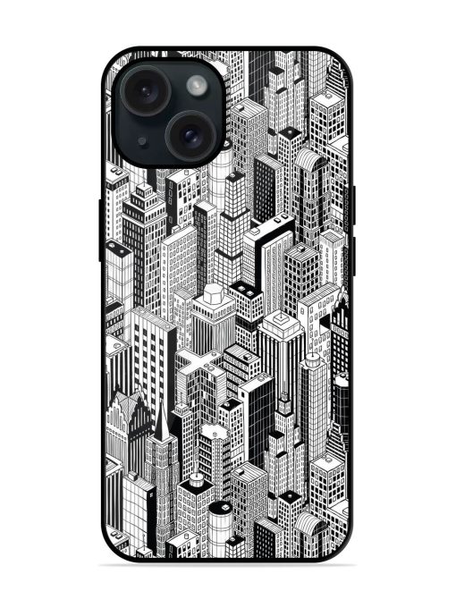 Skyscraper City Seamless Glossy Metal TPU Case