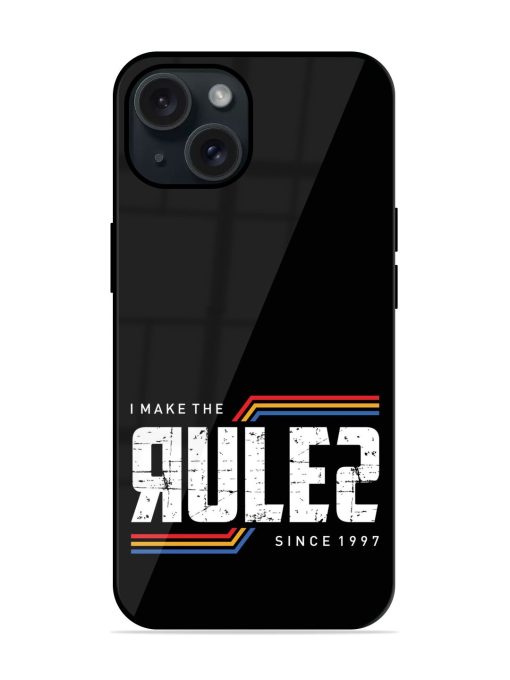 Make Rules Slogan Glossy Metal TPU Case