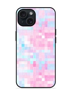 Abstract Pastel Mosaic Glossy Metal TPU Case