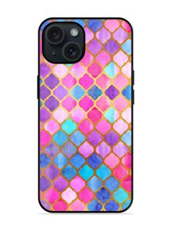 Watercolor Abstract Geometric Glossy Metal TPU Case