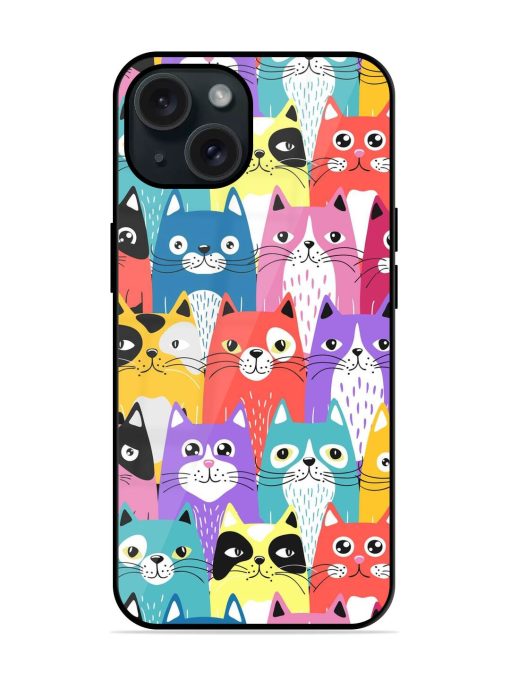 Funny Cartoon Cats Glossy Metal TPU Case