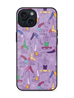 Yoga Poses Seamless Glossy Metal TPU Case