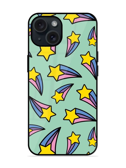 Rainbow Shooting Star Glossy Metal TPU Case