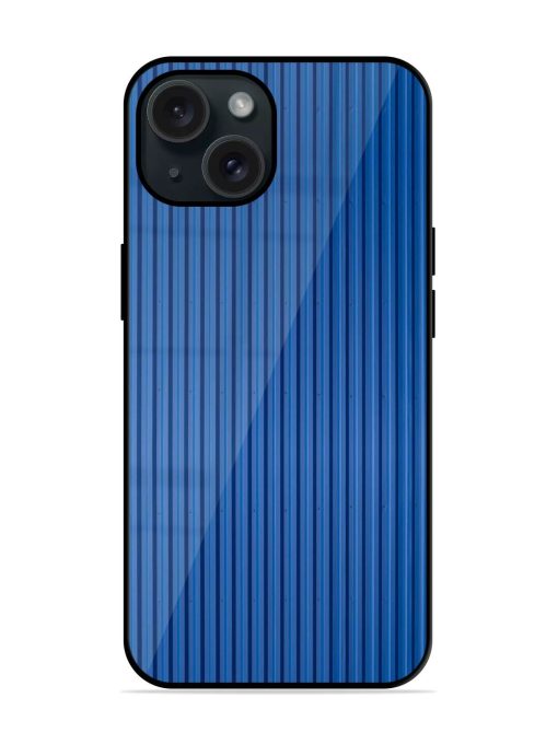 Striped Blue Wave Glossy Metal TPU Case