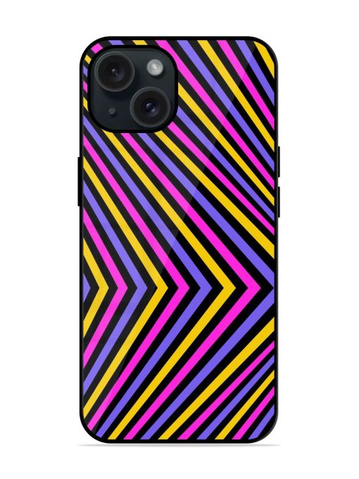 Diagonal Striped Pattern Glossy Metal TPU Case