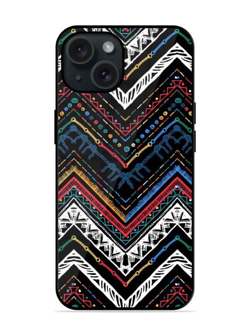 Seamless Ethnic Zigzag Glossy Metal TPU Case