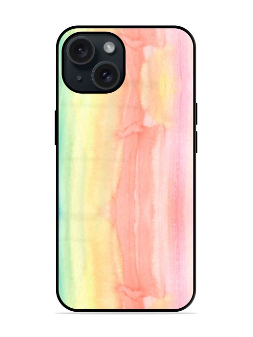 Striped Watercolor Colorful Glossy Metal TPU Case