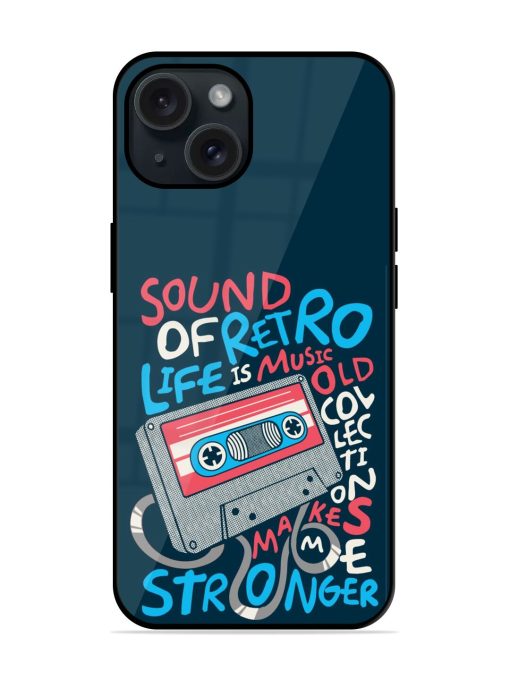 Cassette Vector Design Glossy Metal TPU Case