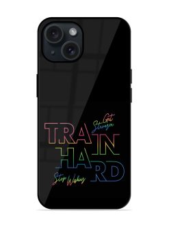 Train Hard Graphic Design Glossy Metal TPU Case