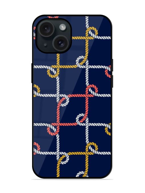 Seamless Nautical Rope Glossy Metal TPU Case