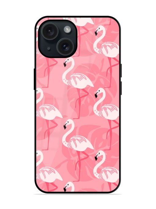 Seamless Pink Flamingo Glossy Metal TPU Case