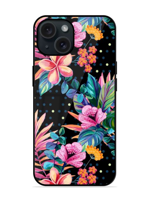 Seamless Floral Pattern Glossy Metal TPU Case