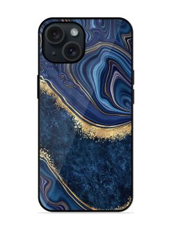 Abstract Background Blue Glossy Metal TPU Case
