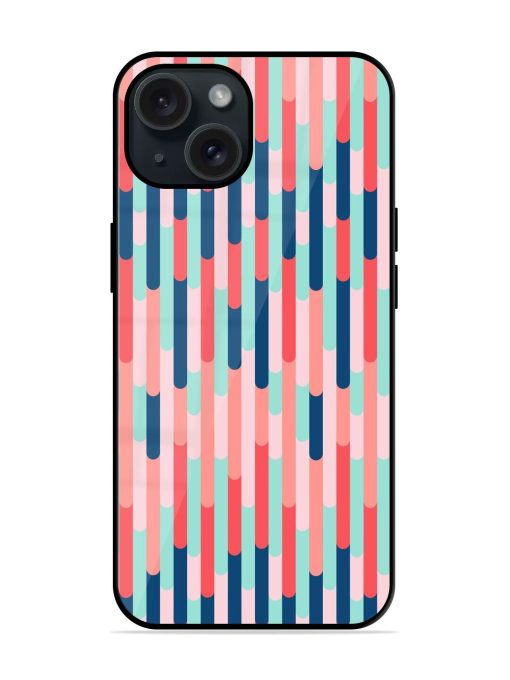 Colorful Vertical Stripes Glossy Metal TPU Case