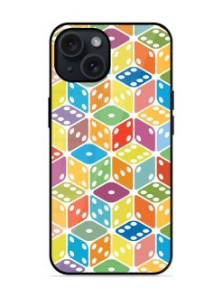 Vector Multi Colored Dice Glossy Metal TPU Case