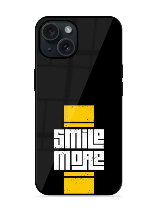 Smile More Typography Glossy Metal TPU Case