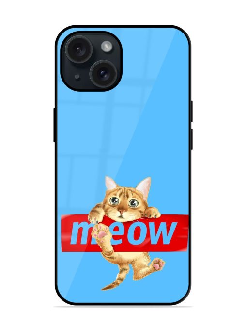 Cute Cat Hanging Glossy Metal TPU Case